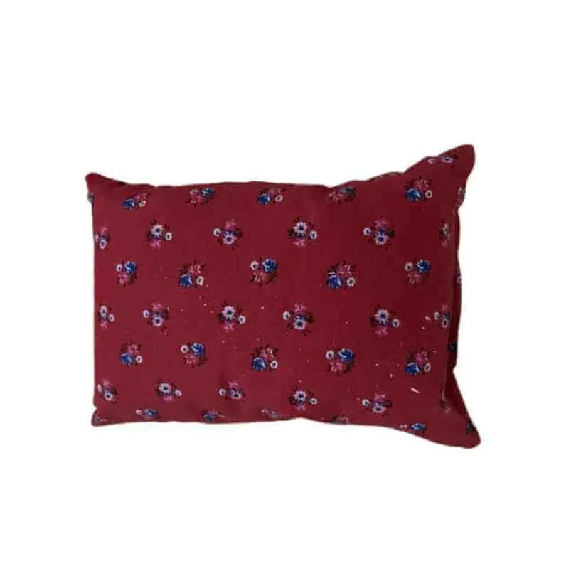 Zirbenholzkissen rot/blau