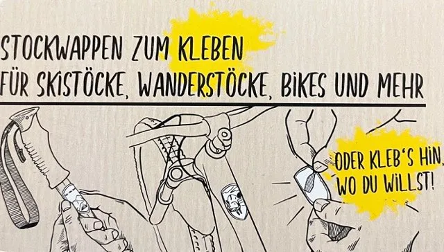 Stockwappen zum Kleben
